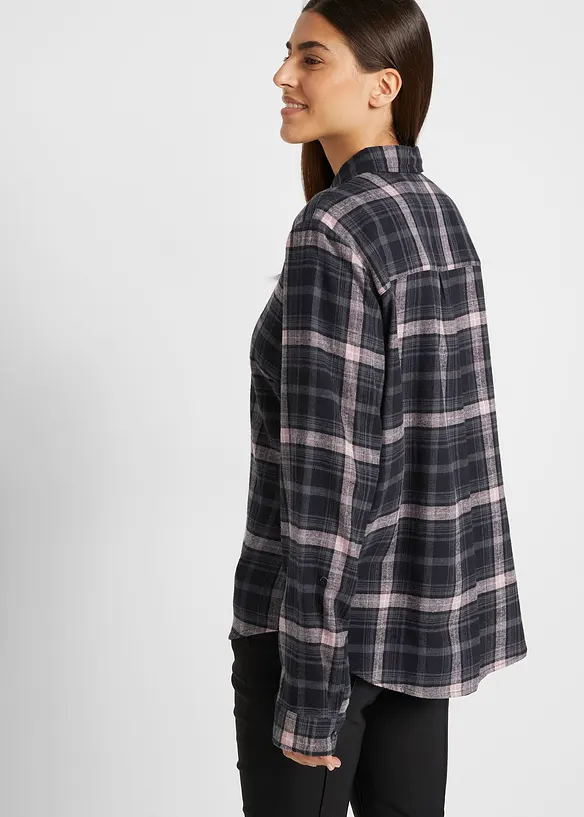 Skjorte i flanell av 100% bomull, bonprix