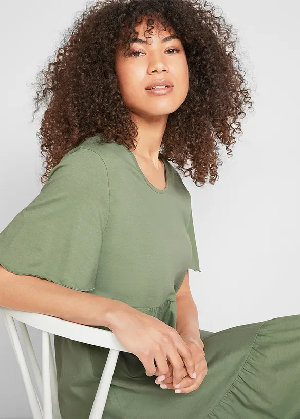 Jerseykjole i 100% bomull, bonprix