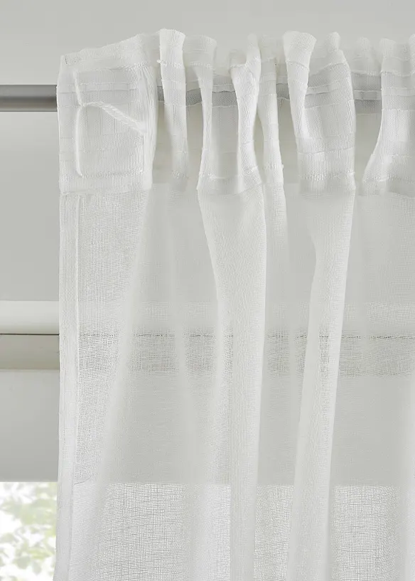 Gardin med bladtrykk (1-pack), bonprix