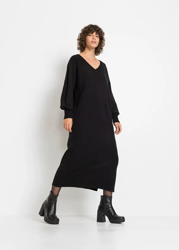 Legglang, oversized og strikket kjole, bonprix