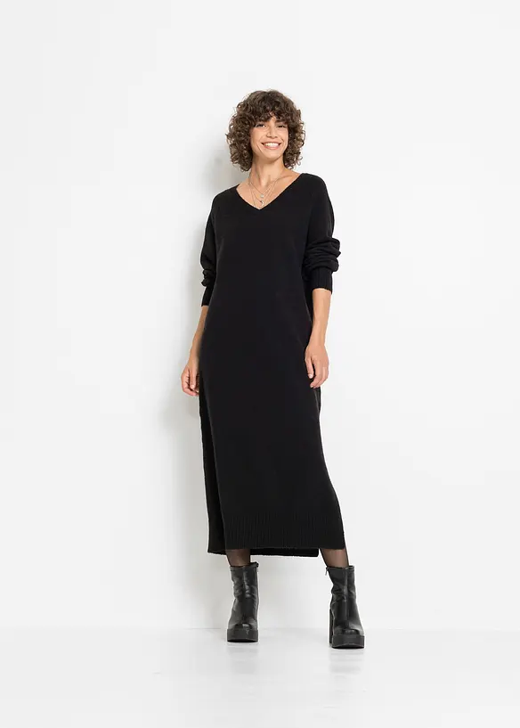 Legglang, oversized og strikket kjole, bonprix