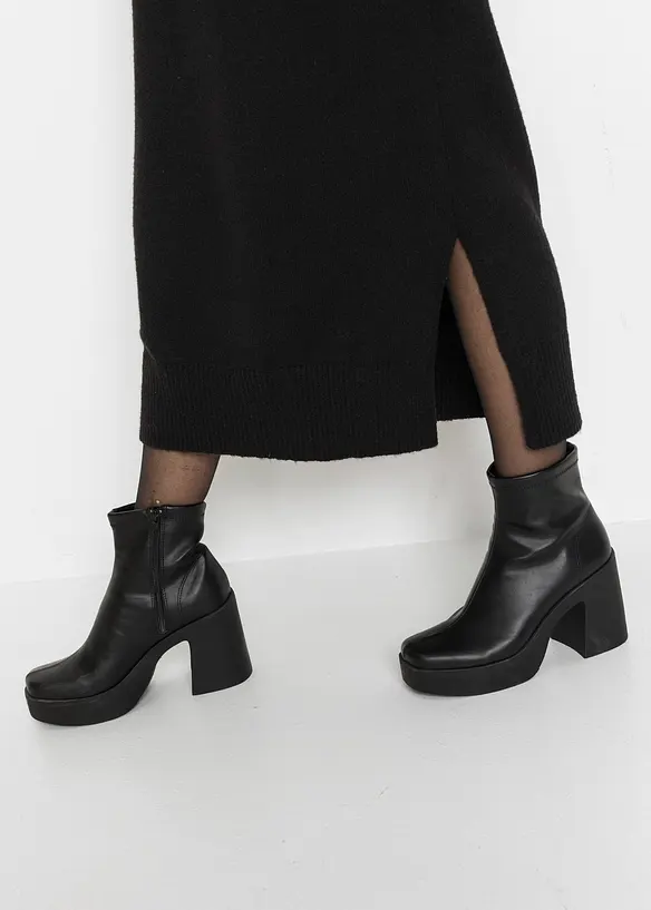 Legglang, oversized og strikket kjole, bonprix