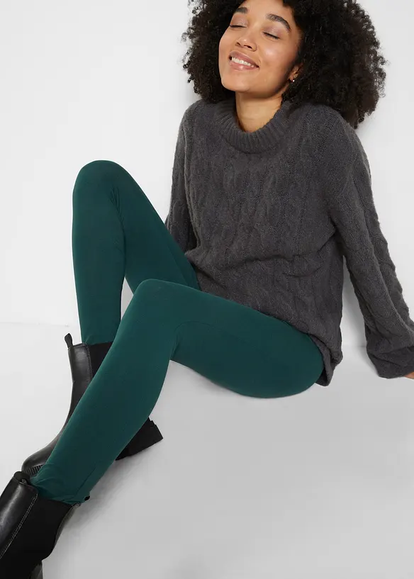 Leggings i lang modell (2-pack), bonprix