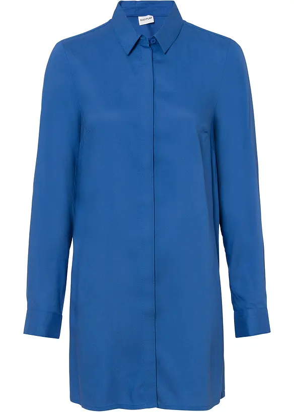 Lang bluse i lett viskose med splitt, bonprix