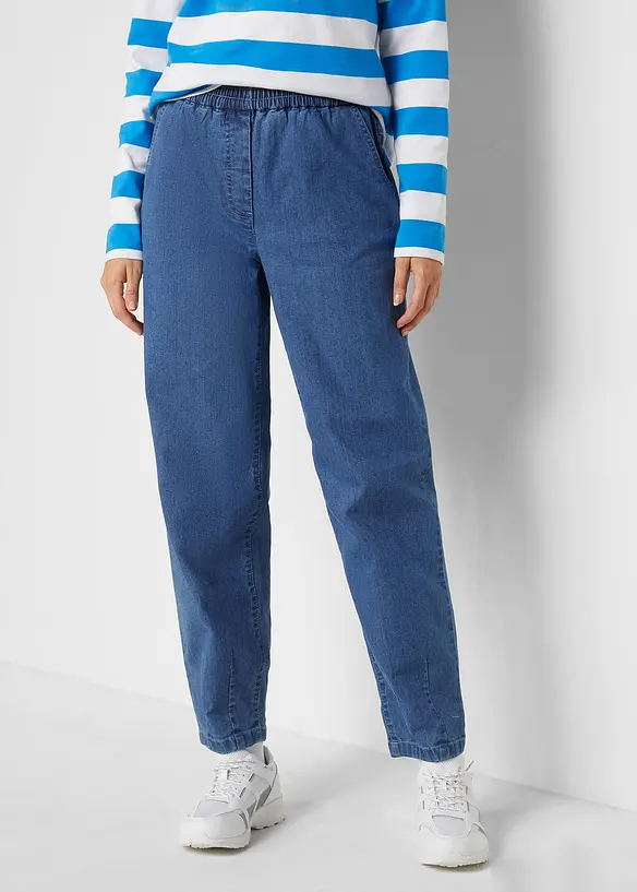 Mom jeans, High Waist, komfortlinning, bonprix