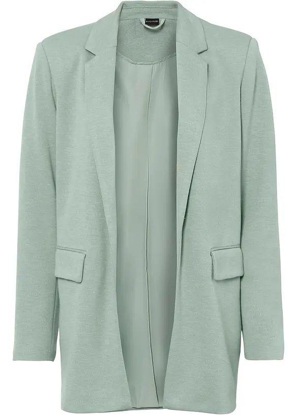 Lang jerseyblazer med lommer, bonprix