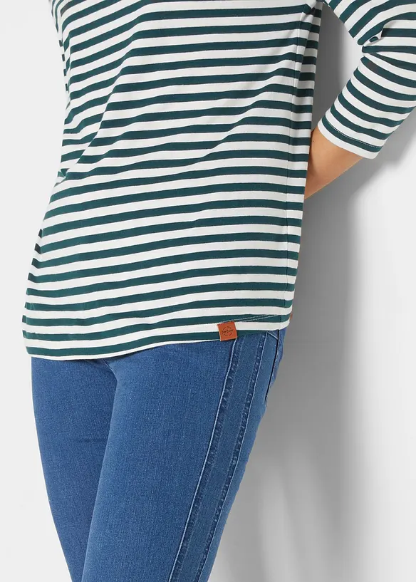 Langermet topp, oversized med knapper, bonprix