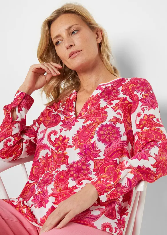 Blusetunika i lett viskose, bonprix