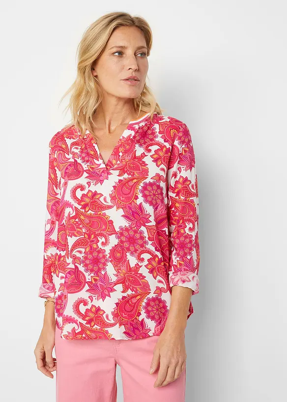 Blusetunika i lett viskose, bonprix