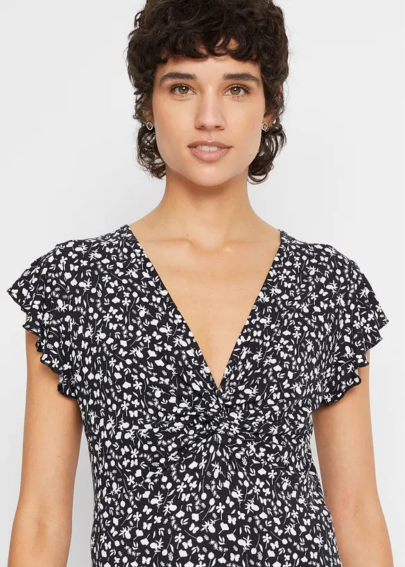 Jerseybluse i viskosemiks, bonprix