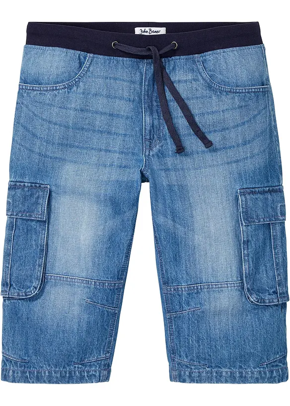 Lang bermudashorts i denim, Relaxed Fit, bonprix