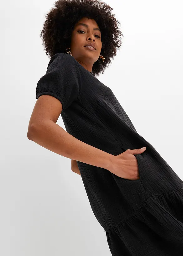 Minikjole av musselin, bonprix