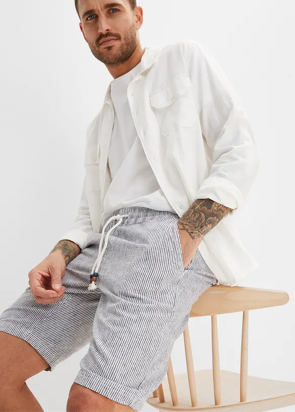 Bermudashorts i linmiks, Regular Fit, bonprix