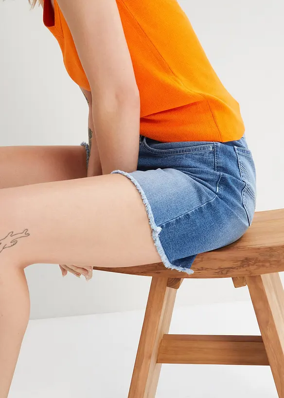Jeansshorts, Mid Waist, stretch, bonprix