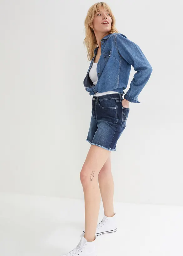 Jeansshorts, Mid Waist, stretch, bonprix