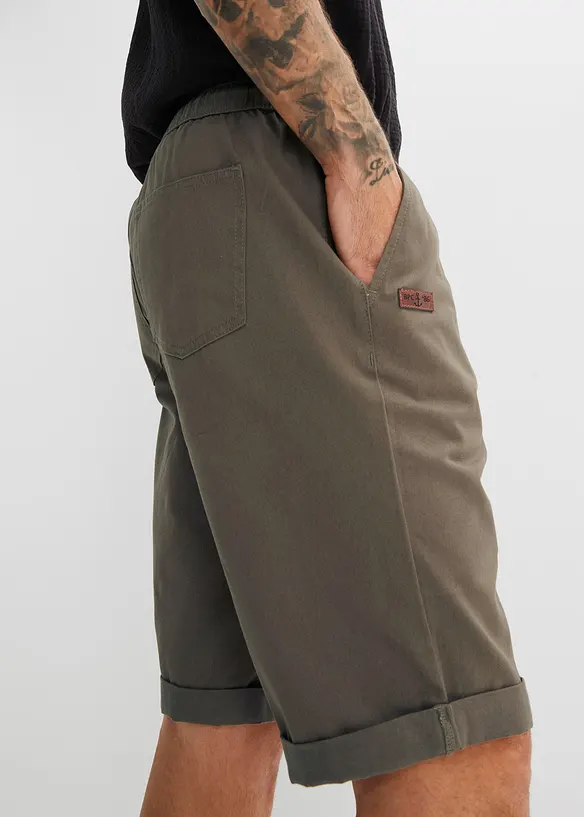 Pull on-bermudashorts i 100% bomull, Regular Fit, bonprix