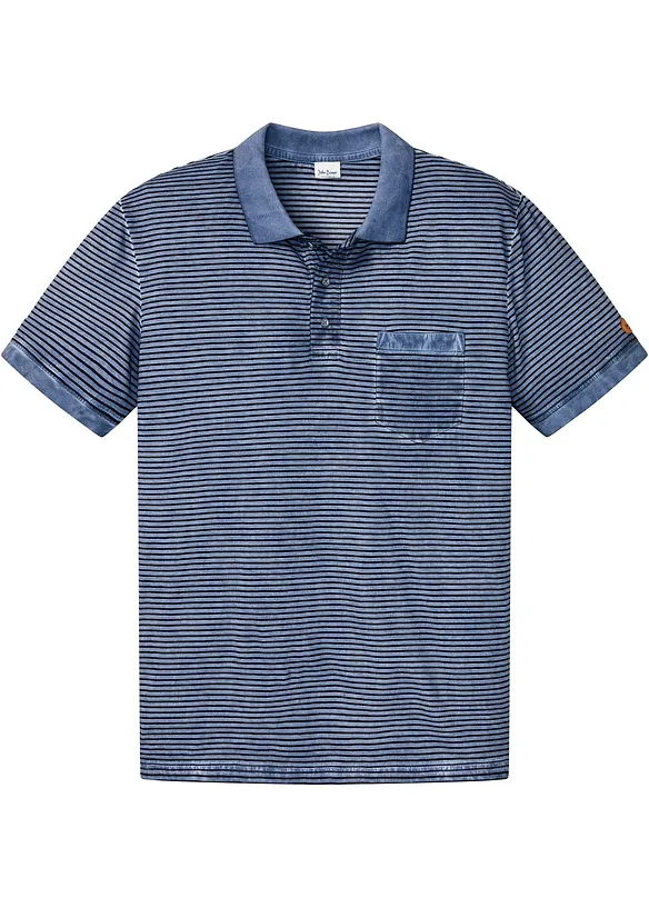 Poloshirt med vasket look, kort arm, bonprix