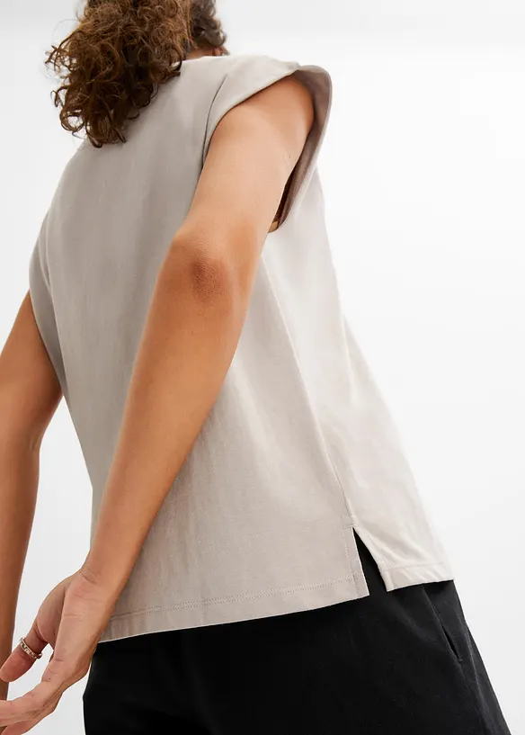 Oversized topp i 100% økologisk bomull, bonprix