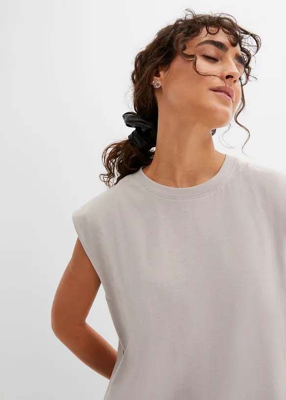 Oversized topp i 100% økologisk bomull, bonprix