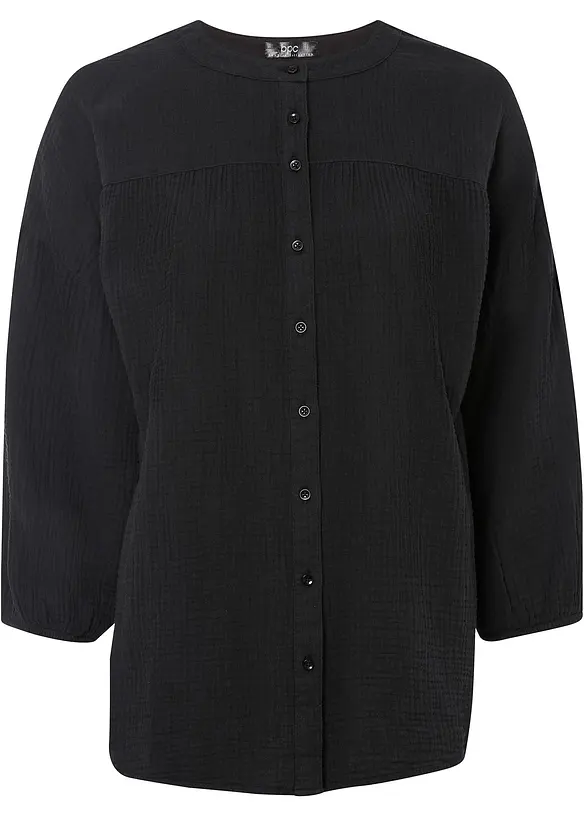 Oversized bluse i musselin, bonprix