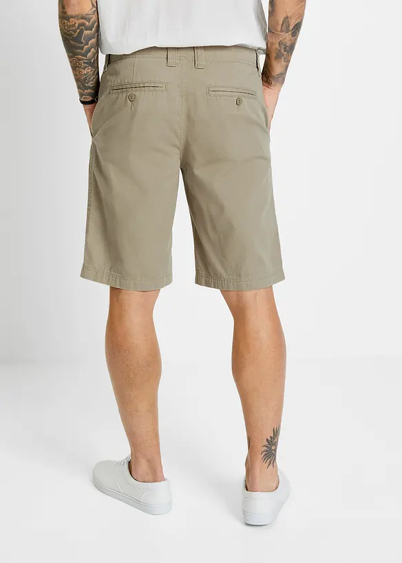 Chinos-bermuda i ren bomull, Regular Fit, bonprix