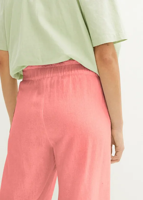 Legglang culotte i lin, bonprix