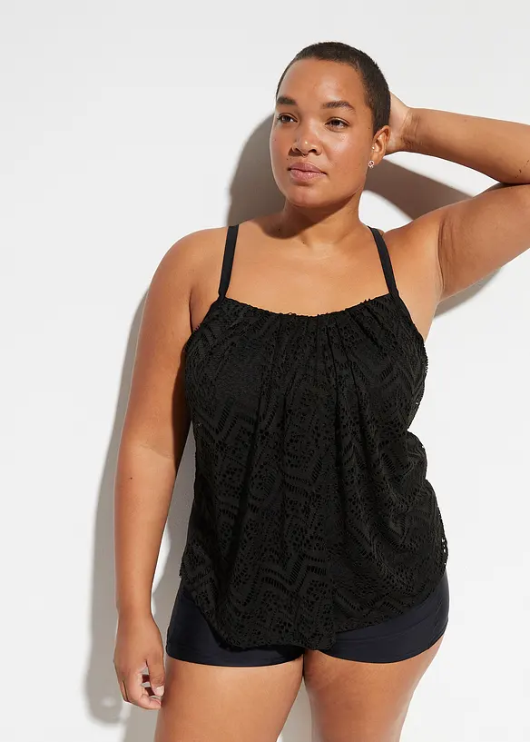 Tankini topp i blondemateriale, bonprix