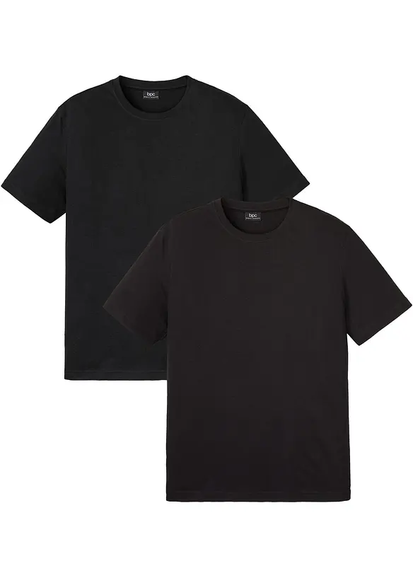 T-skjorte i 100% økologisk bomull (2-pack), bonprix
