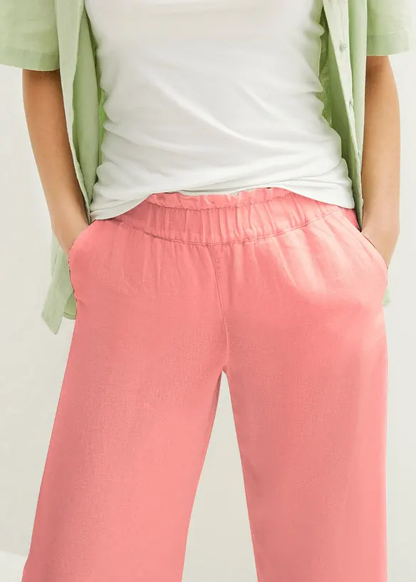 Legglang culotte i lin, bonprix