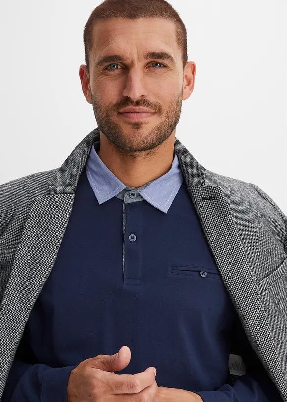 Piqué-poloshirt, lang arm, bonprix