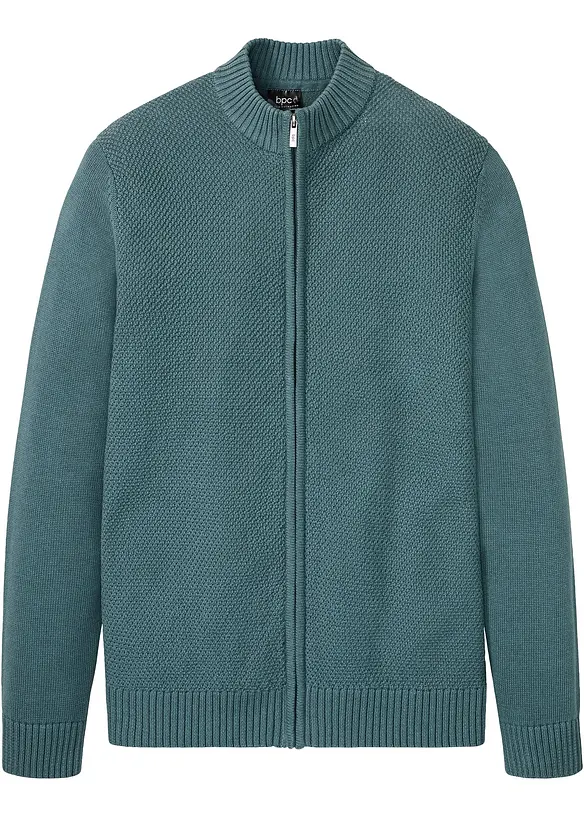 Finstrikket cardigan i 100% bomull, bonprix