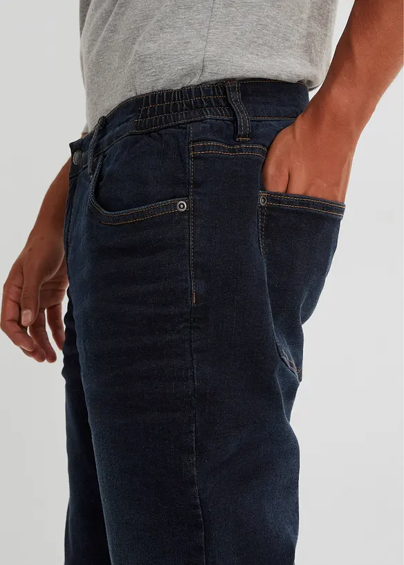 Relaxed Fit-termojeans med stretch og fleecefôr, Straight, bonprix