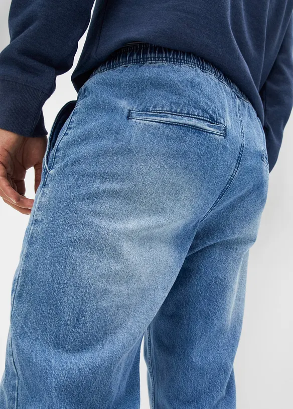 Regular Fit-pull on-termojeans med flanellfôr, Straight, bonprix