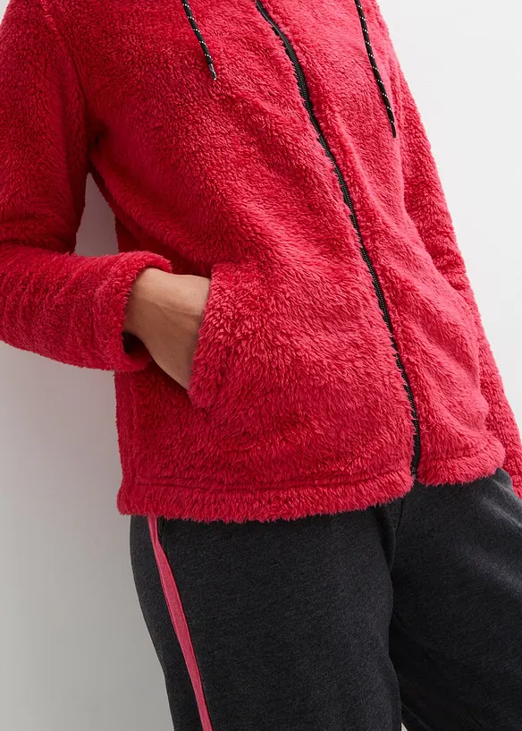 Kosejakke i fleece, ledig passform, bonprix