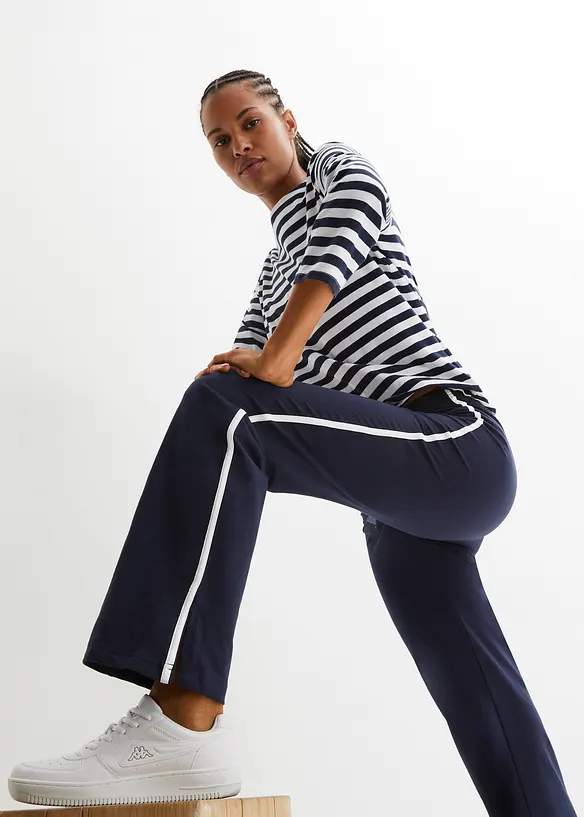 Trikotbukse av bomull med stretch, bonprix
