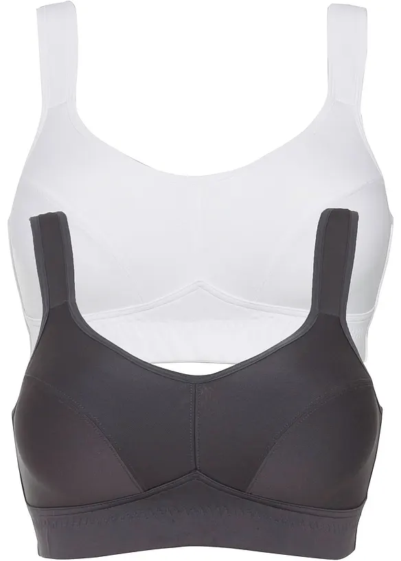 Trenings-BH med middels hold (2-pack), bonprix