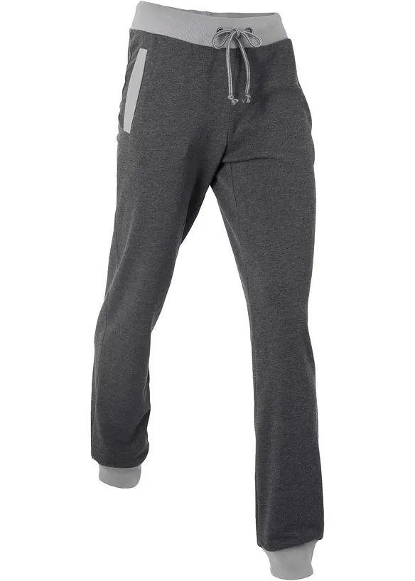 Joggebukse med ribbekanter i kontrastfarge, bonprix