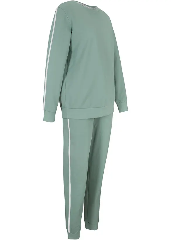 Joggedress i 100% bomull (2-delt sett), bonprix