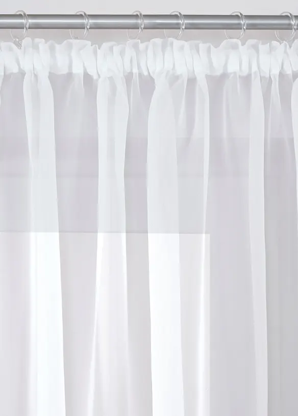 Gardin med buer, satengbånd og resirkulert polyester, bonprix