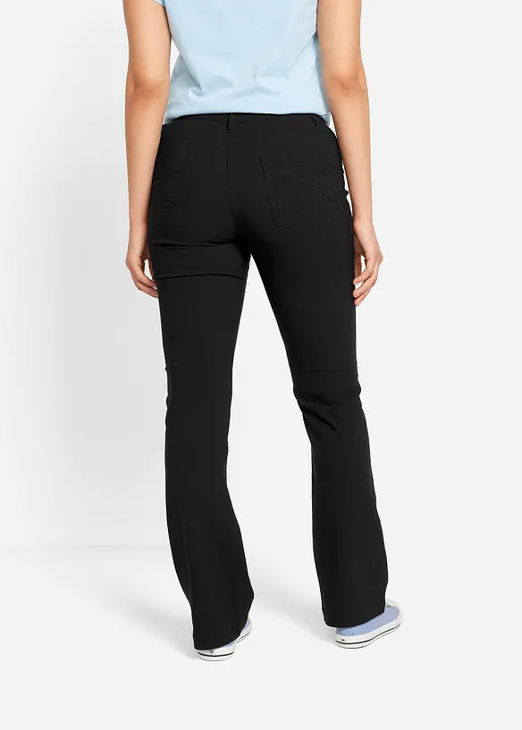 Bengalin-bukse med stretch, Bootcut, bonprix