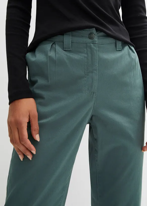 Chinos i bomull, ankellang, bonprix