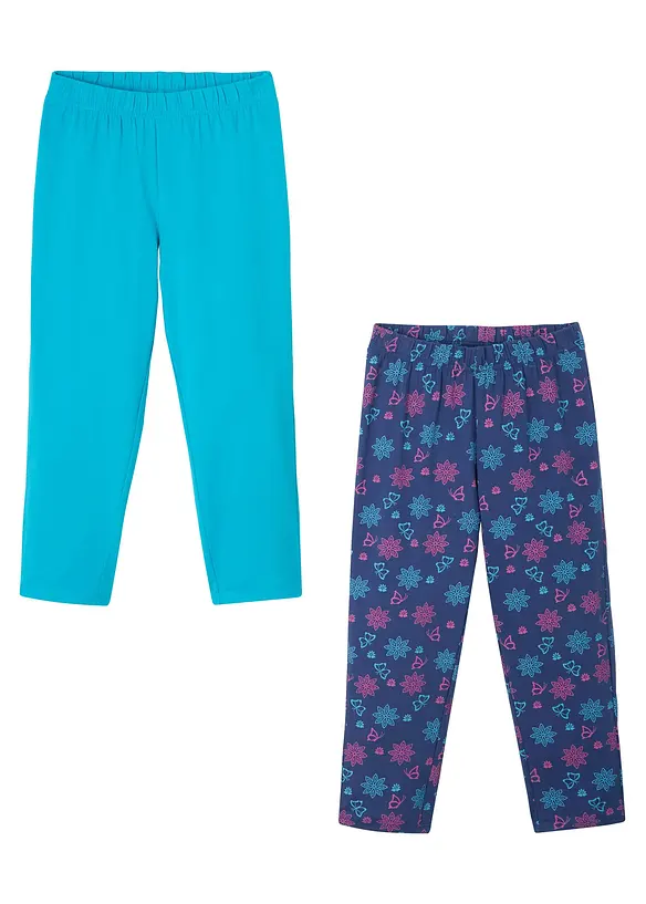 Caprileggings med økologisk bomull (2-pack), bonprix