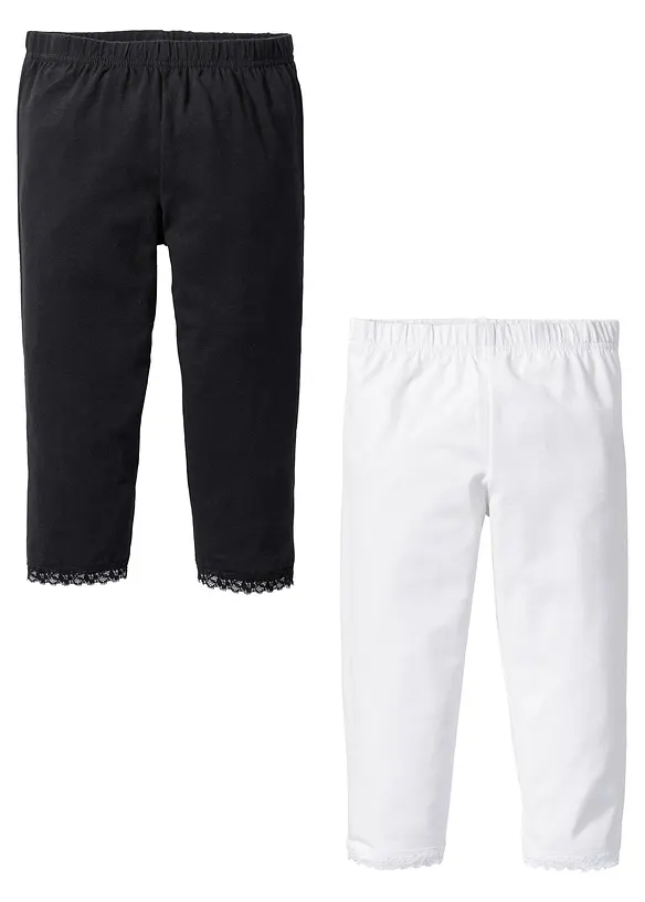 Caprileggings med økologisk bomull (2-pack), bonprix