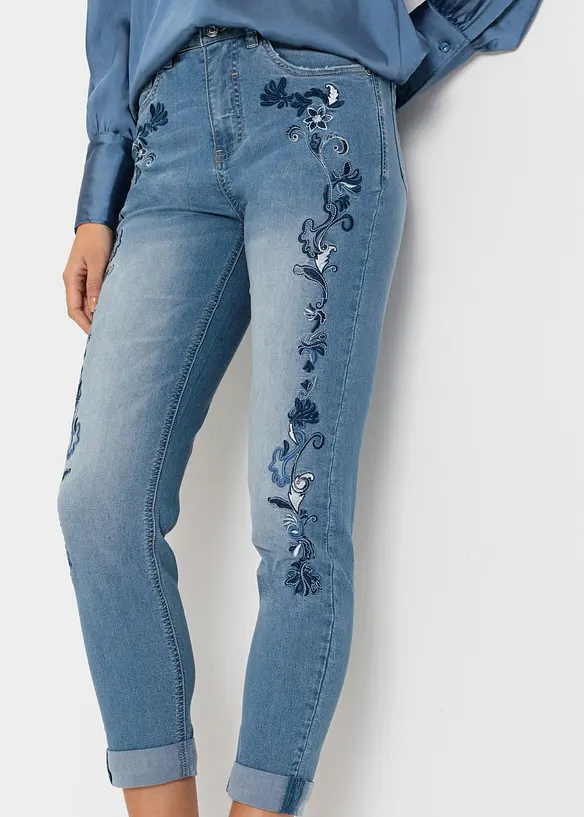 Slim Fit-jeans, Mid Waist, cropped, bonprix