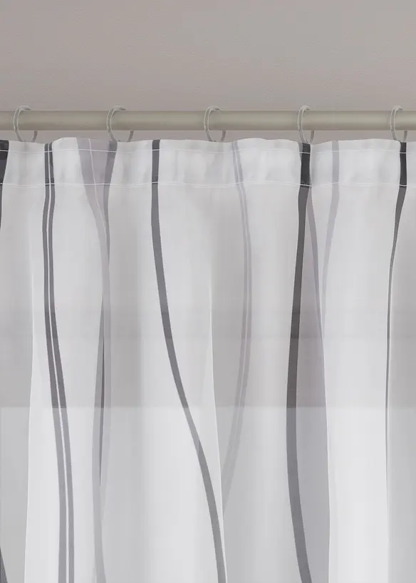 Gardin med bølgemønster (1-pack), bonprix