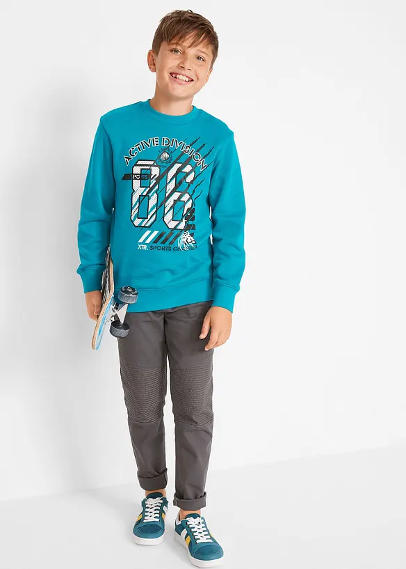 Sweatshirt i ren økologisk bomull (2-pack), bonprix