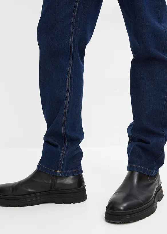 Classic Fit-jeans med linning som er elastisk i sidene, Straight, bonprix