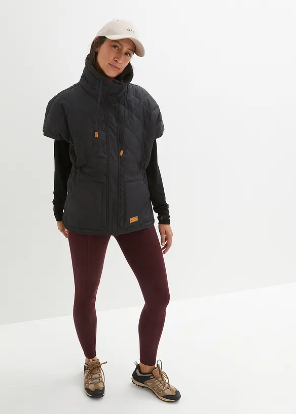 Oversized vattert funksjons-vest, vannavvisende, bonprix