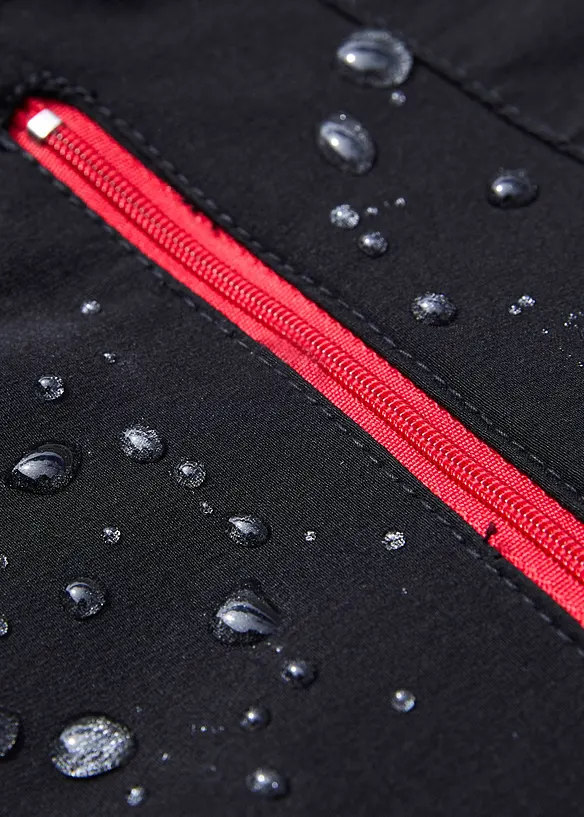 Softshell-stretchbukse med lommer, vannavvisende, bonprix