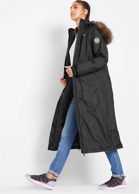 Outdoor-kåpe med fuskepels, vanntett, bonprix